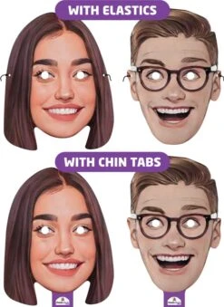 Custom Cartoon Face Masks (Minimum Order Of 6 Masks For Each Photo Uploaded)