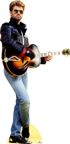 George Michael With Guitar 838 Celebrity Cutout
