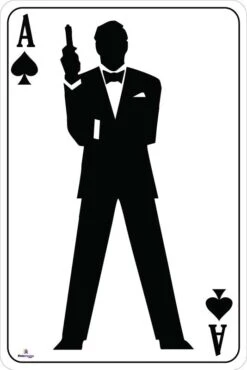 Ace Of Spades Bond Silhouette Playing Card Cutout Small