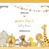 Animals Baby Shower 380 Welcome Board Small - 90cm X 60cm -Lifesizecutouts animals baby shower 380 ref