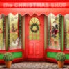 Christmas Shop 075 190cm X 235cm Cardboard Cutout -Lifesizecutouts christmas shop background 075 2 panel 2350 x 1900