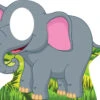 Elephant 832 Standin Cardboard Cutout -Lifesizecutouts elephant cartoon 832 head out 1200 x 900