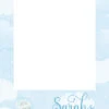 Elephant Baby Shower 313 Selfie Frame Blue - 90cm X 60cm -Lifesizecutouts elephant baby shower 300 selfie blue ba ref