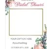 Floral Leaves Bridal Shower Selfie Frame Large - 115cm X 80cm 2 Floral Leaves Bridal Shower Selfie Frame Large - 115cm X 80cm -Lifesizecutouts floral leaves bridal lge corflute 1