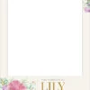 Flora Pink & Gold 320 Selfie Frame - 90cm X 60cm -Lifesizecutouts floral pink gold. selfie frame small 600x900 ref
