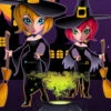 Witches And Cauldron Standin Cutout -Lifesizecutouts funny witches standin