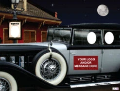 Gangster Theme Car And Wanted Poster Cardboard Cutout -Lifesizecutouts gangster car wanted 2