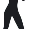 Silhouette - Spy Girl With Gun Secret Agent - James Bond Theme Cardboard Cutout
