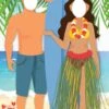 Hawaiian Theme Standin Cardboard Cutout -Lifesizecutouts hawaii stand in 050