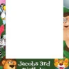 Jungle Theme Selfie Frame Small - 90cm X 60cm -Lifesizecutouts jungle pol frame sml corflute