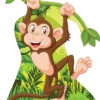 Monkey 604 Standin Cardboard Cutout -Lifesizecutouts monkey cartoon 604 stand in facein 1000 x 750