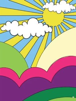 Psychedelic 217-3 Backdrop Banner - 2m H X 1.5m W