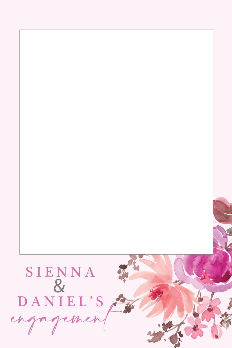 Pink Peach Florals 304 Selfie Frame - 90cm X 60cm 3 Pink Peach Florals 304 Selfie Frame - 90cm X 60cm