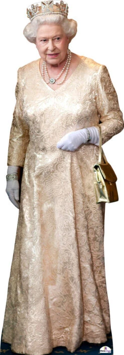 Queen Elizabeth Ll In Gold 892 Celebrity Cutout
