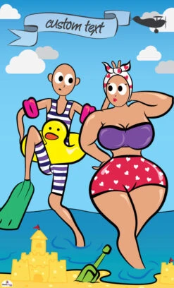 Retro Beach Vibes Cardboard Standin -Lifesizecutouts retro beach vibes standin v2 1150 x 1900 ref