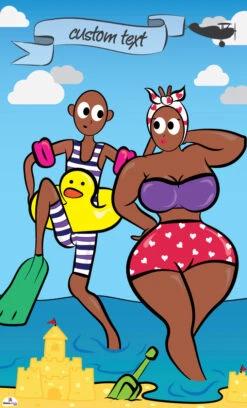 Retro Beach Vibes Cardboard Standin -Lifesizecutouts retro beach vibes standin v3 1150 x 1900 ref