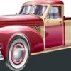 Retro Red Ute 161 Cardboard Cutout -Lifesizecutouts retro red ute 161 1900 x 1000