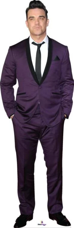 Robbie Williams In Purple Suit 499 Celebrity Cutout