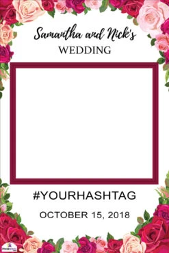 Rose Wedding Selfie Frame Small - 90cm X 60cm