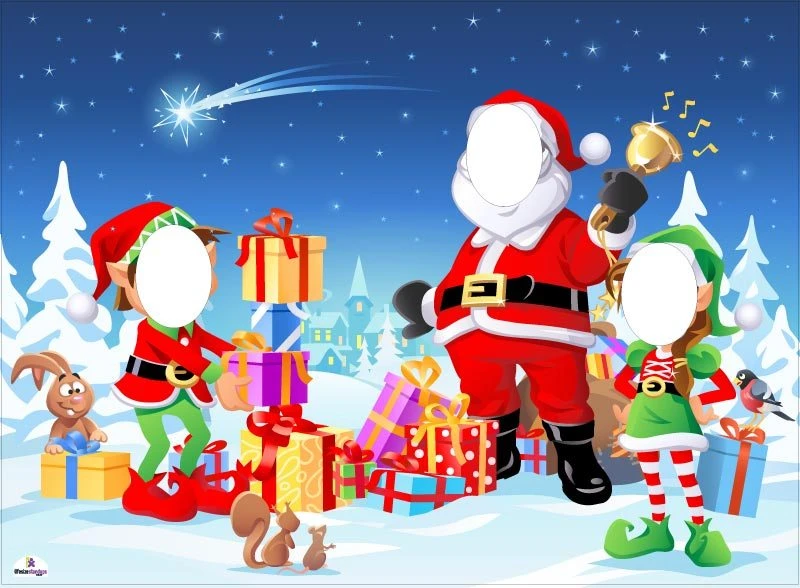 Santa And Elves Christmas - KIDS SIZE - Cardboard Standin 4 Santa And Elves Christmas - KIDS SIZE - Cardboard Standin - Image 2