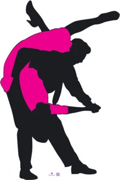 Silhouette - Dancers With Colour - Dance Party Theme Cardboard Cutout 0101 -Lifesizecutouts silhouette dancers in colour magento 0101
