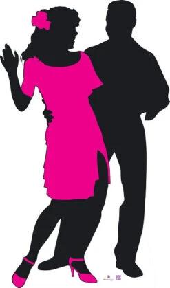 Silhouette - Dancers With Colour - Dance Party Theme Cardboard Cutout 0103 -Lifesizecutouts silhouette dancers in colour magento 0103