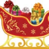 Santa Sleigh Cardboard Cutout -Lifesizecutouts sleigh
