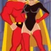Superhero Duo Standin Cardboard Cutout -Lifesizecutouts super hero duo standin 1800 x 850