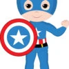 Superhero Boy 005 Cardboard Cutout -Lifesizecutouts superhero boy 005 capt. america pose c web