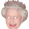 Queen Elizabeth Celebrity Mask -Lifesizecutouts the queen with crown mask