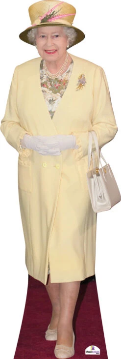 Queen Elizabeth Ll In Yellow N155 Celebrity Cutout