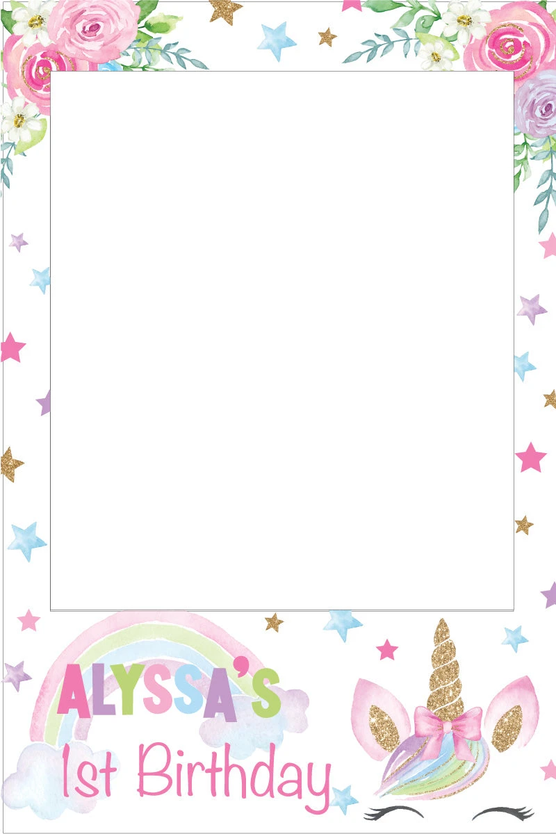 Unicorn Rainbow 300 Selfie Frame - 90cm X 60cm 3 Unicorn Rainbow 300 Selfie Frame - 90cm X 60cm